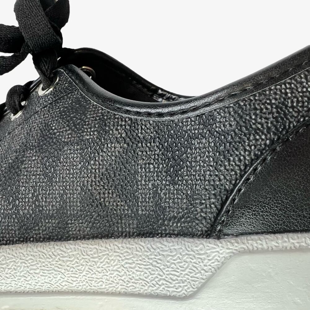 Michael Kors Womens MK City Sneakers SZ 9 Black Gray Low Top Lace Up Logo Shoes - Picture 11 of 12